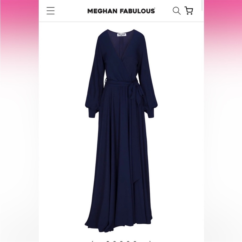 Meghan Fabulous Lilypad Maxi Navy Dress - Picture 6 of 12
